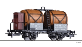 TILLIG 76763 - H0 Weinfasswagen „O. Frey & Cie. Weinimporte“, eingestellt bei den SBB, Ep. III